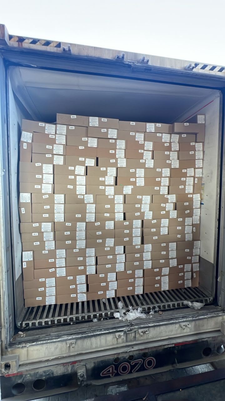 Quality Foods S.A. container loaded with product