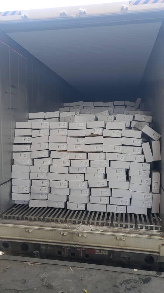 Quality Foods S.A. container loaded with product