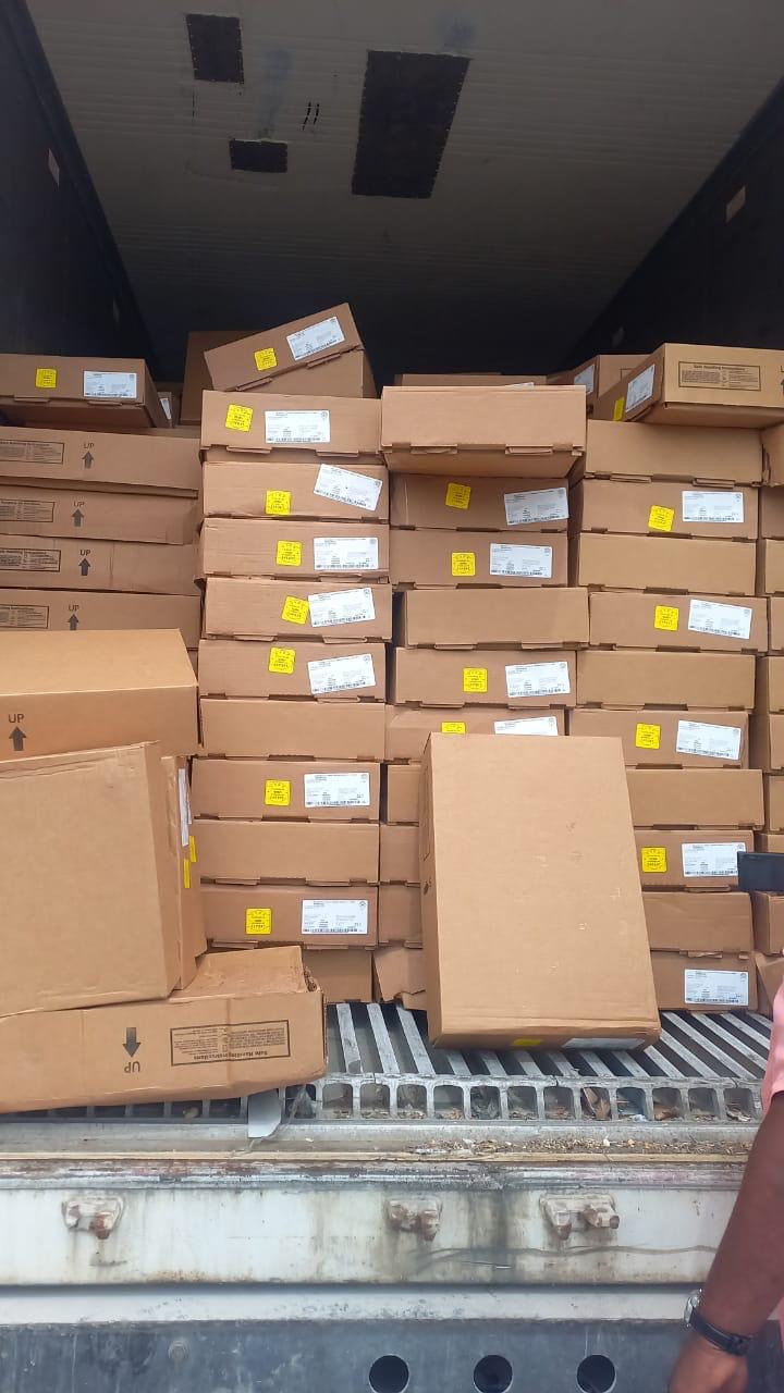 Quality Foods S.A. container loaded with product